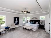 Large Upstairs Master Bedroom in the Callahan by Waterford Homes at Regency Point